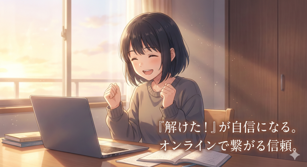 「解けた」が自信になる！オンラインで繋がる学習